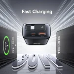 USAMS CC296 30W Fast Charger With Retractable USB-C / Type-C Cable, EU Plug - Image 5