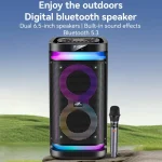 Yesido YSW29 Outdoor Ambient Light Digital Bluetooth Speaker with Microphone, YSW29 - Image 2