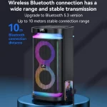 Yesido YSW29 Outdoor Ambient Light Digital Bluetooth Speaker with Microphone, YSW29 - Image 9