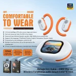 WK Beluga S11 Vukie OWS Clip-on Wireless Earphones with Smart Color Screen, S11 - Image 4