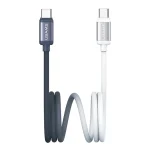 USAMS SJ756 Type-C to Type-C 60W Dual Color Aluminum Alloy Fast Charging Data Cable, Type-C to Type-C