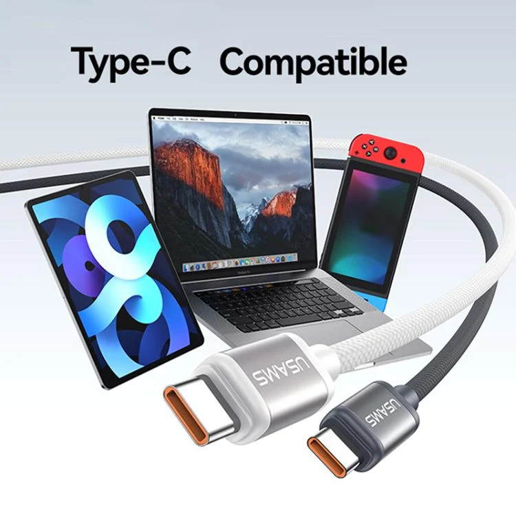 EDA0079747_B5.webp USAMS SJ756 Type-C to Type-C 60W Dual Color Aluminum Alloy Fast Charging Data Cable, Type-C to Type-C - Image 6