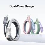 USAMS SJ756 Type-C to Type-C 60W Dual Color Aluminum Alloy Fast Charging Data Cable, Type-C to Type-C - Image 8