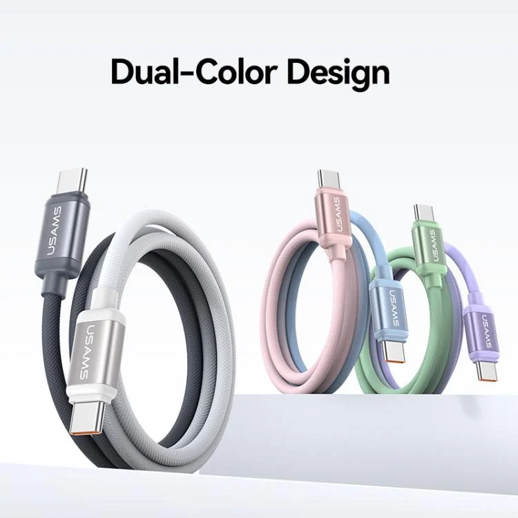 EDA0079747_B7.webp USAMS SJ756 Type-C to Type-C 60W Dual Color Aluminum Alloy Fast Charging Data Cable, Type-C to Type-C - Image 8