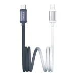 USAMS SJ757 30W Type-C to 8 Pin Dual Color Aluminum Alloy Fast Charging Data Cable, Type-C to 8 Pin