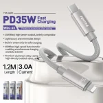 WK WDC-65 PD35W Type-C to 8 Pin Fast Charging Data Cable, Length: 1.2m, WDC-65 - Image 4