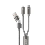 WK WDC-66 2 to 2 3A USB+Type-C to 8 Pin+Type-C Fast Charging Data Cable, Length: 1.2m, WDC-66