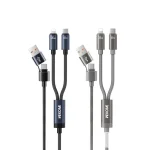 WK WDC-66 2 to 2 3A USB+Type-C to 8 Pin+Type-C Fast Charging Data Cable, Length: 1.2m, WDC-66 - Image 2