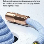 WK WDC-70 65W Type-C to Type-C Phone Lanyard Data Cable, Length: 1.6m - Image 4