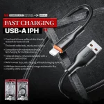 WK WDC-91i 12W USB to 8 Pin Silicone Data Cable, Length: 1.2m, WDC-91i - Image 3