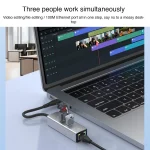 Type-C / 8 Pin to Type-C RJ45 USB-A HUB Expand Converter, Type-C / 8 Pin - Image 6