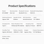 ROCK O5 Head-mounted Bluetooth 5.3 Wireless Headphones, O5 (Silver), O5 (Grey) - Image 13