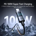 JOYROOM S-A16 Pro Prism Series 100W Digital Display Type-C Fast Charging Data Cable, Length: 1.2m, Type-C - Image 3
