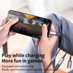 Type-C to 3.5mm and Type-C Charging Audio Adapter Cable, 3 in 1 (Red), 3 in 1 (Grey), 3 in 1 (Black) - Image 5