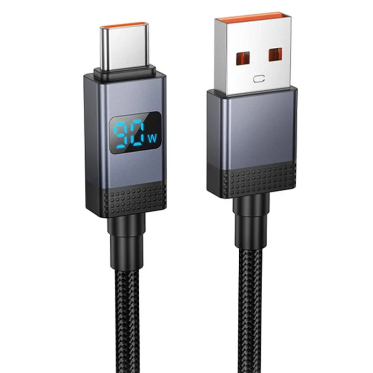 hoco X118 Generous 1m 5A Fast Charging Data Cable with Display, USB to Type-C