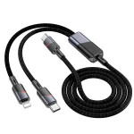 hoco U139 100W Type-C to Type-C and 8 Pin Fast Charging Data Cable, Length: 1.2m, Type-C to Type-C and 8 Pin - Image 4