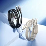 hoco U139 100W Type-C to Type-C and 8 Pin Fast Charging Data Cable, Length: 1.2m, Type-C to Type-C and 8 Pin - Image 5