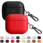 Litchi Texture PU Earphones Case with Hook, For Samsung Galaxy Buds 3 / 3 Pro - Image 2
