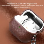 Litchi Texture PU Earphones Case with Hook, For Samsung Galaxy Buds 3 / 3 Pro - Image 5
