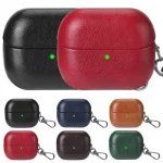 Oily Skin Texture PU Earphones Case with Hook, For Samsung Galaxy Buds 3 / 3 Pro - Image 2