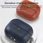 Oily Skin Texture PU Earphones Case with Hook, For Samsung Galaxy Buds 3 / 3 Pro - Image 5