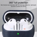 Oily Skin Texture PU Earphones Case with Hook, For Samsung Galaxy Buds 3 / 3 Pro - Image 8