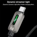 Yesido CA137C 66W USB to Type-C Streamer Light Data Cable, Length: 1.2m - Image 3