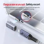 Type-C Male to Female PD240W 80Gbps 60K Magnetic Suction Adapter, Straight Head, Elbow Head, Side Elbow - Image 3