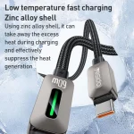 Yesido CA198 60W Type-C to Type-C Streamer Light Data Cable, Length: 1.2m - Image 9