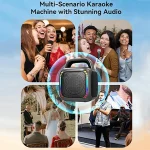 MS6K Portable RGB Dazzling Bluetooth Speaker Outdoor Karaoke Subwoofer, No Mic, Dual Mic - Image 11