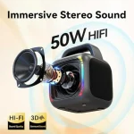 MS6K Portable RGB Dazzling Bluetooth Speaker Outdoor Karaoke Subwoofer, No Mic, Dual Mic - Image 3