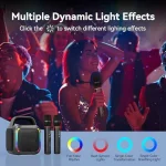 MS6K Portable RGB Dazzling Bluetooth Speaker Outdoor Karaoke Subwoofer, No Mic, Dual Mic - Image 6