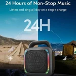 MS6K Portable RGB Dazzling Bluetooth Speaker Outdoor Karaoke Subwoofer, No Mic, Dual Mic - Image 8