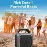 MS6K Portable RGB Dazzling Bluetooth Speaker Outdoor Karaoke Subwoofer, No Mic, Dual Mic - Image 10