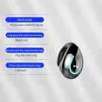 YX08 Ultra-light Ear-hook Wireless V5.0 Bluetooth Earphones Ear Clip Stereo Bluetooth Headset with Mic, Single - Image 9