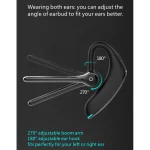 F910 Bluetooth 5.0 Hanging Ear Style Dual Mic Noise Reduction Bluetooth Earphone - Image 7