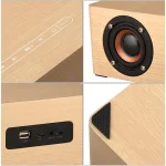 Q5A Multifunctional Wooden Touch Clock Display Wireless Charging Bluetooth Speaker, Support TF Card & U Disk & 3.5mm AUX, Q5A - Image 11