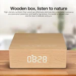 Q5C Multifunctional Wooden Touch Clock Display Bluetooth Speaker, Support TF Card & U Disk & 3.5mm AUX, Q5C - Image 6