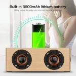 Q5C Multifunctional Wooden Touch Clock Display Bluetooth Speaker, Support TF Card & U Disk & 3.5mm AUX, Q5C - Image 10