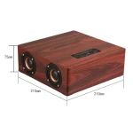 Q5 Wooden Bluetooth Speaker, Support TF Card & 3.5mm AUX, Q5 - Image 2