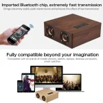 Q5 Wooden Bluetooth Speaker, Support TF Card & 3.5mm AUX, Q5 - Image 5