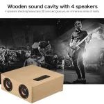 Q5 Wooden Bluetooth Speaker, Support TF Card & 3.5mm AUX, Q5 - Image 8