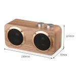 Q7 Subwoofer Wooden Bluetooth Speaker, Support TF Card & U Disk & 3.5mm AUX, Q7 - Image 4