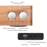 Q7 Subwoofer Wooden Bluetooth Speaker, Support TF Card & U Disk & 3.5mm AUX, Q7 - Image 7