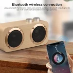 Q7 Subwoofer Wooden Bluetooth Speaker, Support TF Card & U Disk & 3.5mm AUX, Q7 - Image 9
