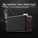 W5A Subwoofer Fabric Wooden Touch Bluetooth Speaker, Support TF Card & U Disk & 3.5mm AUX, Walnut, Yellow Wood - Image 14