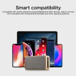 W5A Subwoofer Fabric Wooden Touch Bluetooth Speaker, Support TF Card & U Disk & 3.5mm AUX, Walnut, Yellow Wood - Image 7