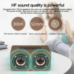 W5C Subwoofer Wooden Clock Bluetooth Speaker, Support TF Card & 3.5mm AUX, Brown Wood, Yellow Wood - Image 12