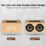 W5C Subwoofer Wooden Clock Bluetooth Speaker, Support TF Card & 3.5mm AUX, Brown Wood, Yellow Wood - Image 6