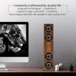 W8C Wooden Clock Subwoofer Bluetooth Speaker, Support TF Card & U Disk & 3.5mm AUX - Image 11